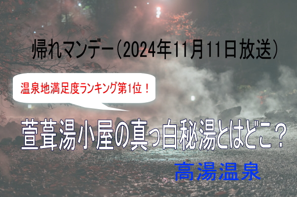 帰れマンデー11月11日