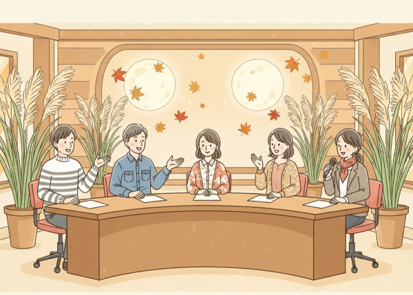 秋のテレビスタジオのイメージ画像