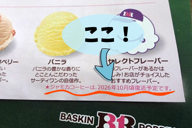 サーティワンのチラシ6月版より